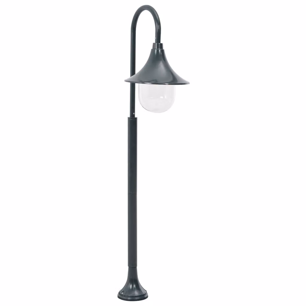 The Living Store Dissuasore luminoso da giardino E27 120 cm in alluminio verde scuro