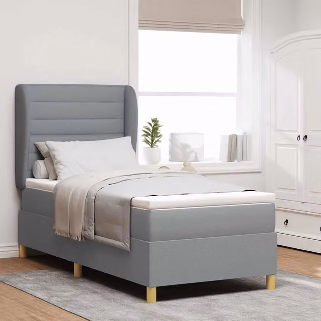 Letto ibrido con materasso a molle e schiuma vidaXL Grigio, L 200 cm x P 100 cm – 1