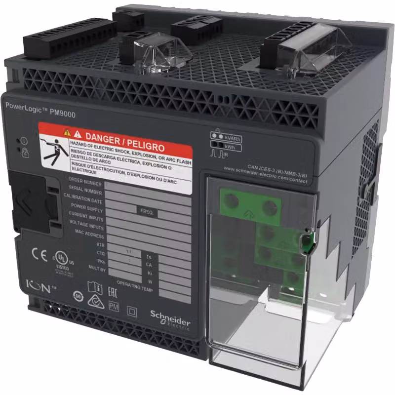 Analizzatore di rete Schneider Electric PowerLogic ION92040, 1 A/5 A, Modbus TCP, protocollo ION, con display da 192 mm, adattatore B2B, kit hardware METSEION92040