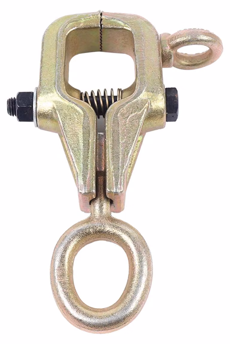 Morsetto di traino per carrozzeria - Pinza di riparazione a due vie auto-serrante - Capacità di trazione: 5 tonnellate - Capacità di trazione superiore: 3 tonnellate - Acciaio 45 - Anello da 8 cm - Colore: oro