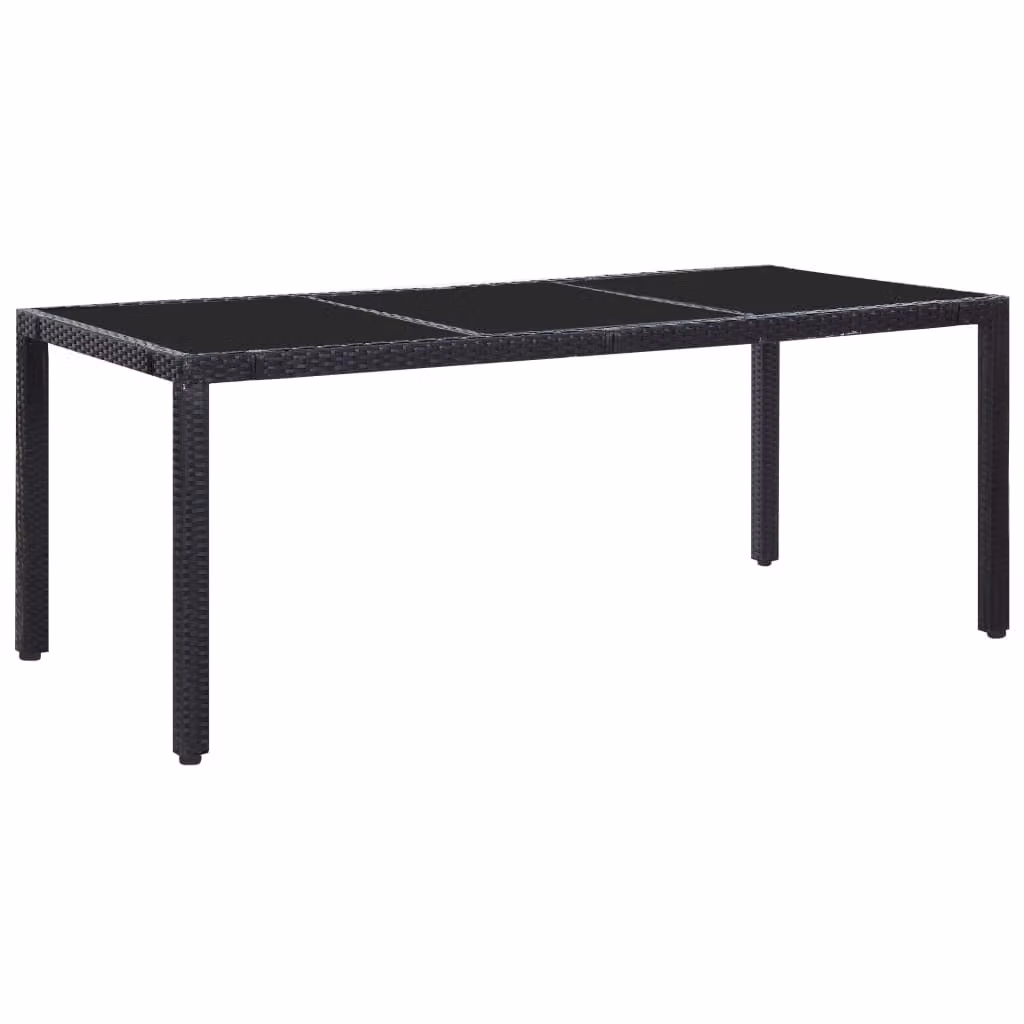 vidaXL set da pranzo da giardino 9 pezzi in polirattan nero
