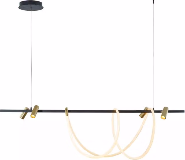 Lampada a sospensione BALBO nera LED 60W CCT Zuma Line