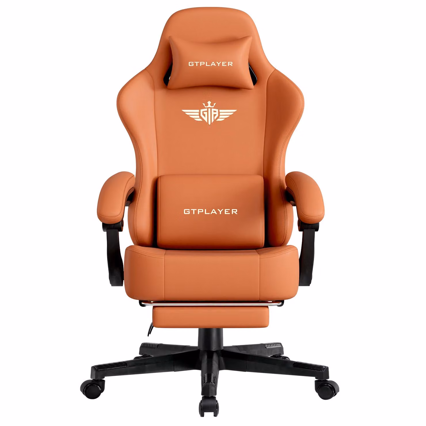 GTPLAYER sedia da gioco Poltrona da gioco ergonomica Sedia da scrivania Sedia da ufficio con superficie in tessuto Cuscino di seduta a molla, braccioli di collegamento, con poggiapiedi