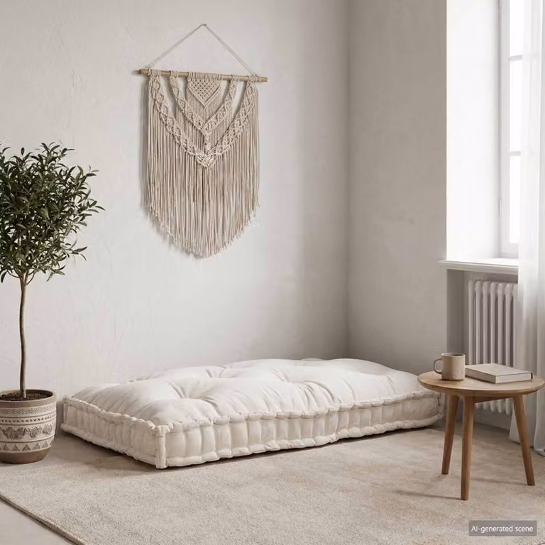 vidaXL Cuscino per Divano Pallet in Tessuto Traspirante e Schiuma, Colore Beige, L 120 x P 80 x H 12 cm