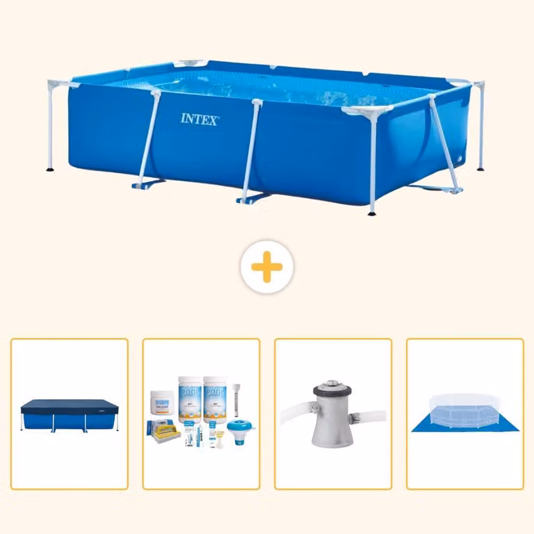 Piscina fuori terra rettangolare - 260x160x65 cm - 5 pezzi - Modello SCB1