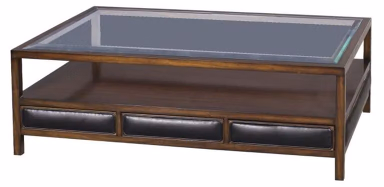 Casa Padrino tavolino marrone/nero 120 x 80 x h. 41 cm - tavolino da salotto in mogano con 3 cassetti