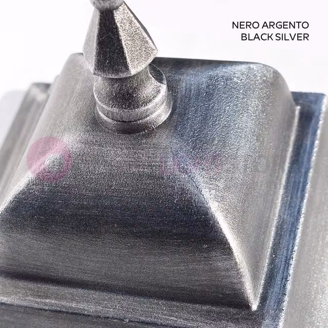 ELETTRA MAXI Lampada a Sospensione Quadrata Classica per Esterno Giardino COLORE STRUTTURA: NERO-ARGENTO