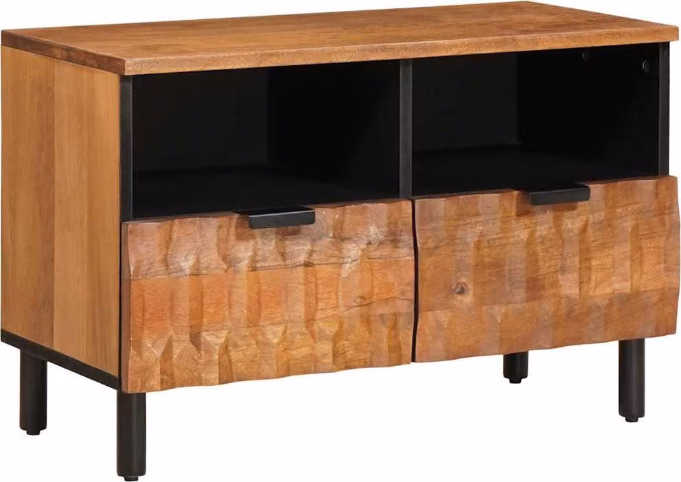 Mobile TV con cassetto Finitura Marrone Acacia 70 x 33 x 46 cm
