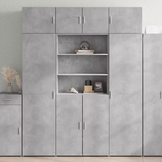 Armadietto Grigio Cemento 80x42,5x225 cm in Truciolato 3281346