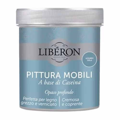 Libéron Pittura Mobili a base di Caseina Azzurro Isola 0,5L