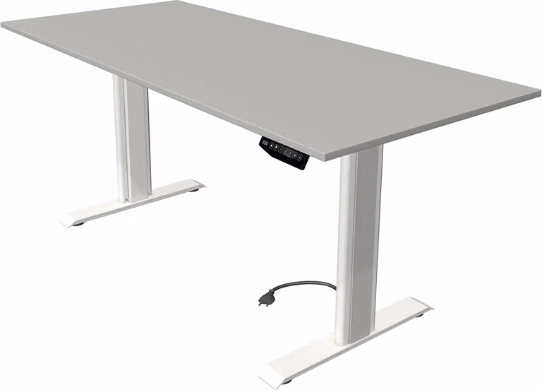 Scrivania Move 1 advance, regolabile elettricamente in altezza, dimensioni piano:180 x 80 cm, colore piano:grigio chiaro