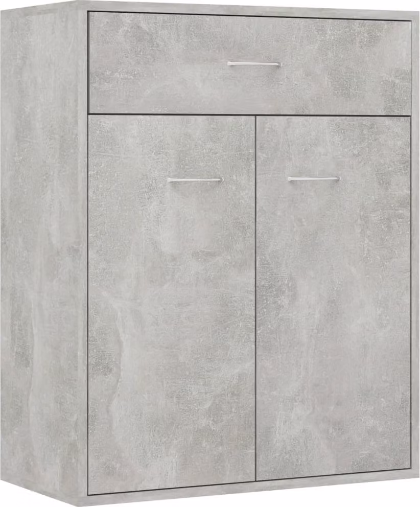 Credenza Grigio Cemento 60x30x75 cm in Legno Multistrato