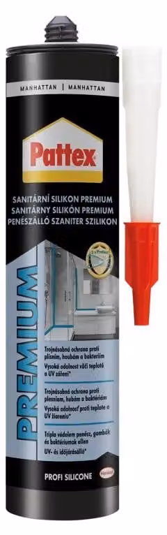 Silicone sanitario Pattex PREMIUM Manhattan, 310 ml