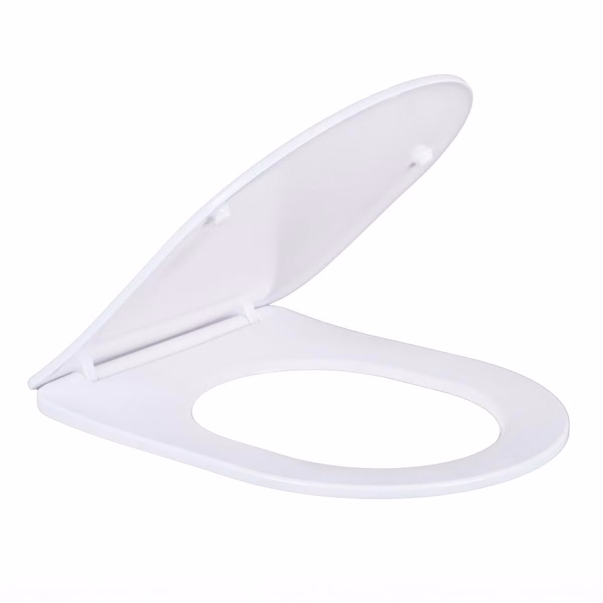 BELVIT, sedile WC slim, design con sistema di chiusura rallentata/Soft-Close - Sedile per WC, coperchio in duroplast bianco, sottile