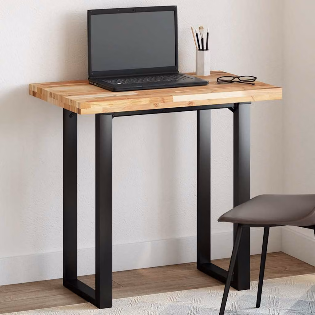 Piano Tavolo Rettangolare in Legno Massello di Acacia vidaXL, Marrone, L: 60 cm, P: 50 cm, H: 4 cm