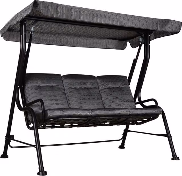 Altalena da giardino 3 posti ¨C Minimal ¨C Grigio Textilene 200x120x170 cm