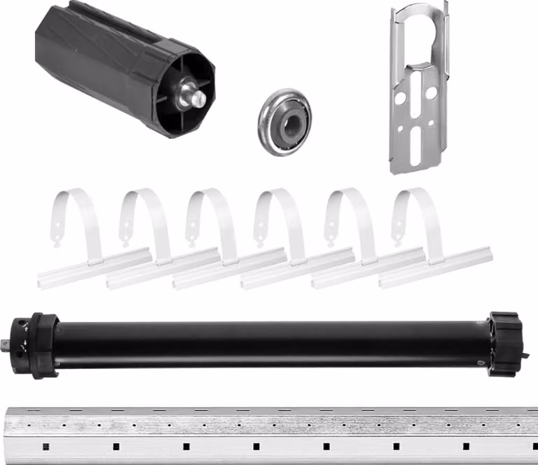 Set completo | P5 10/15-60 con set meccanico incluso | 10 Nm = forza di trazione fino a 25 kg | Albero ottagonale da 60 mm | Lunghezza albero 150 cm | Motore per tapparelle, azionamento per tapparelle