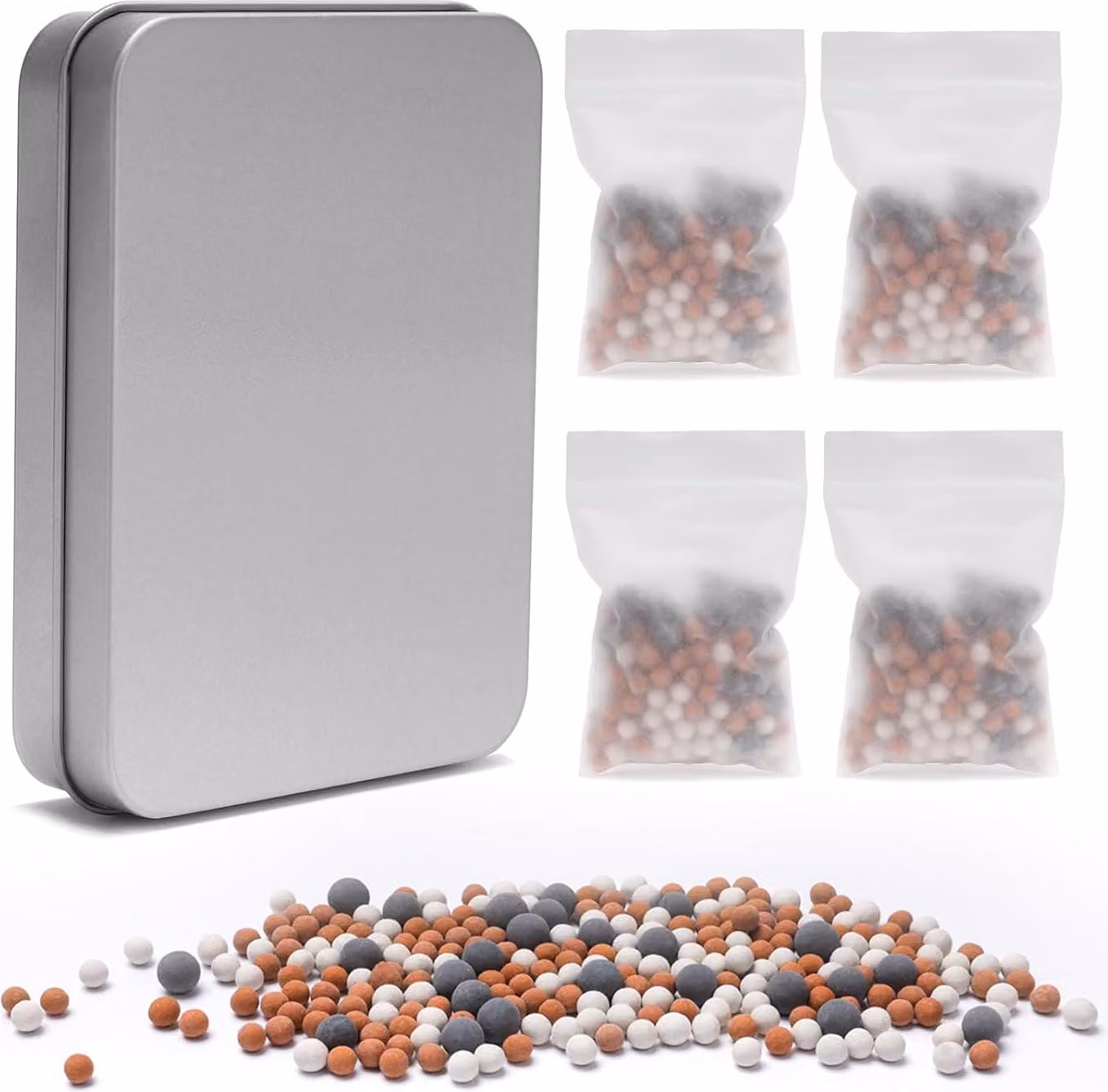 Mineraalparels Ricambio filtro anticalcare per soffione doccia - antibatterico - 6 pezzi