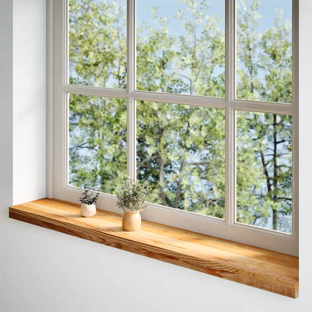 Davanzali 2 pz Marrone Chiaro 160x20x2cm Legno Massello Rovere
