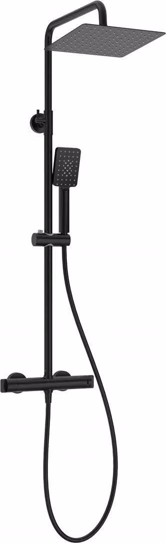 Rain shower with thermostatic shower mixer