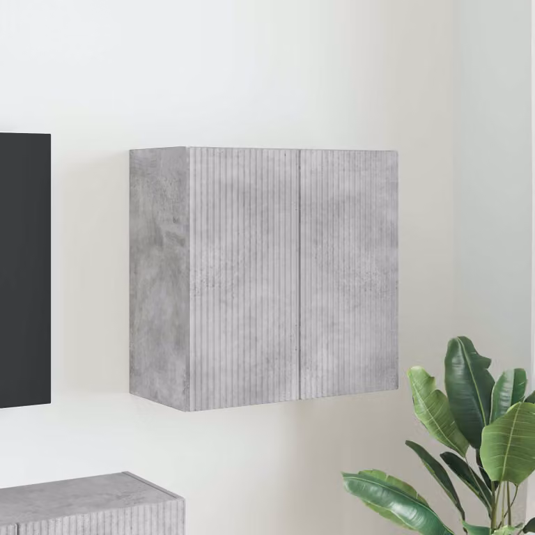 vidaXL Mobile TV da parete 59,5 x 31 x 60 cm Grigio cemento