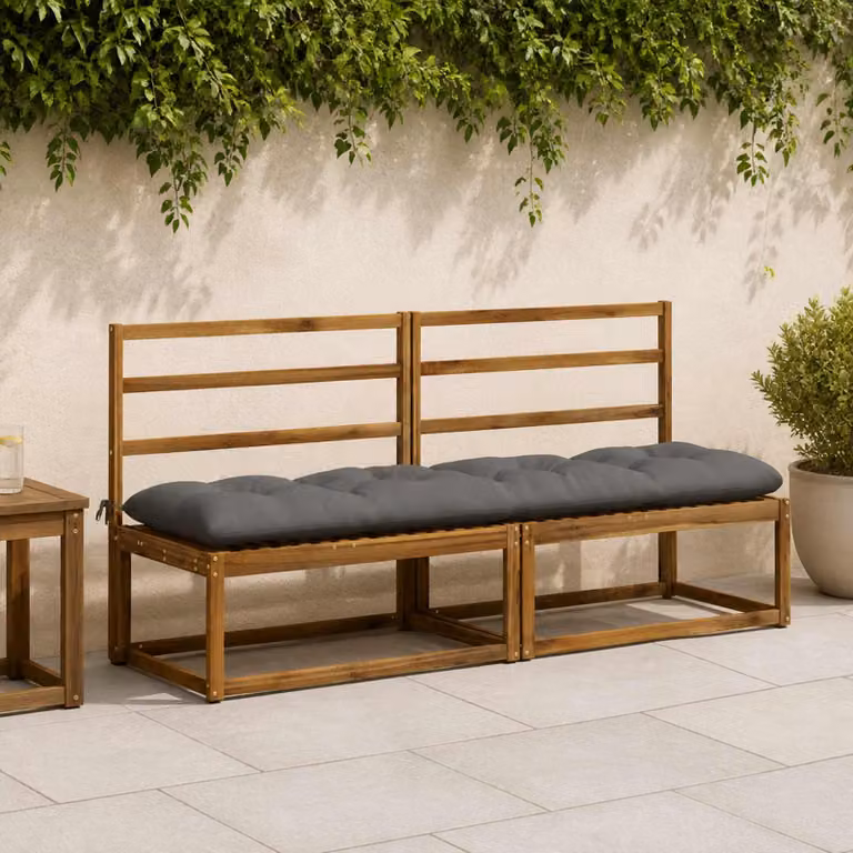 vidaXL Cuscino per panchina VIANEN 100% Poliestere Grigio