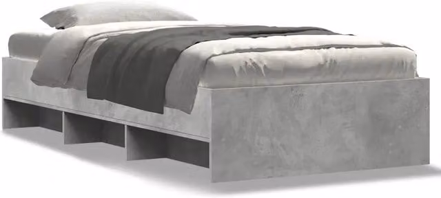 Giroletto Sonoma Grigio per Adulti in Legno Multistrato con Scomparti Laterali L/P/H: 90 x 200 x 35 cm