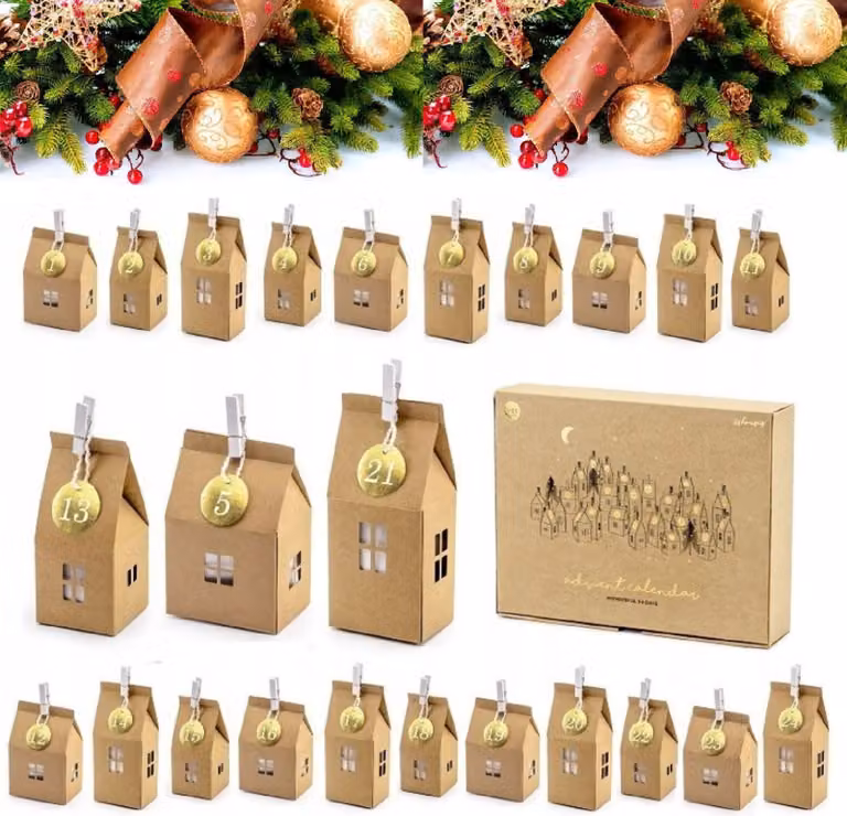 Calendario dell'Avvento QLS 2024 per riempire 24 sacchetti regalo fai da te 11072