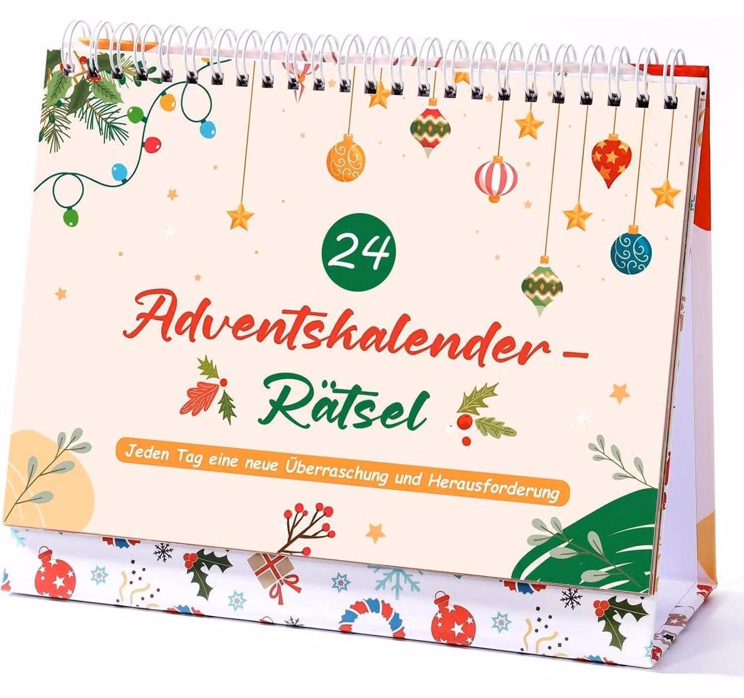 Calendario dell'Avvento con indovinelli, composto da 24 enigmi per adulti e bambini