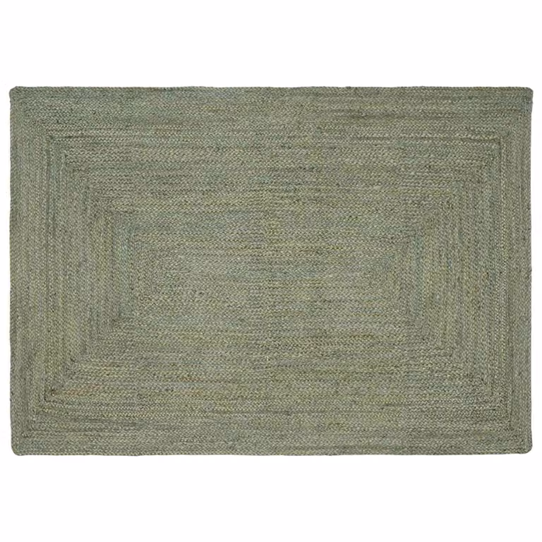 Tappeto da area moderno in juta verde oliva vidaXL L: 140 cm, P: 200 cm