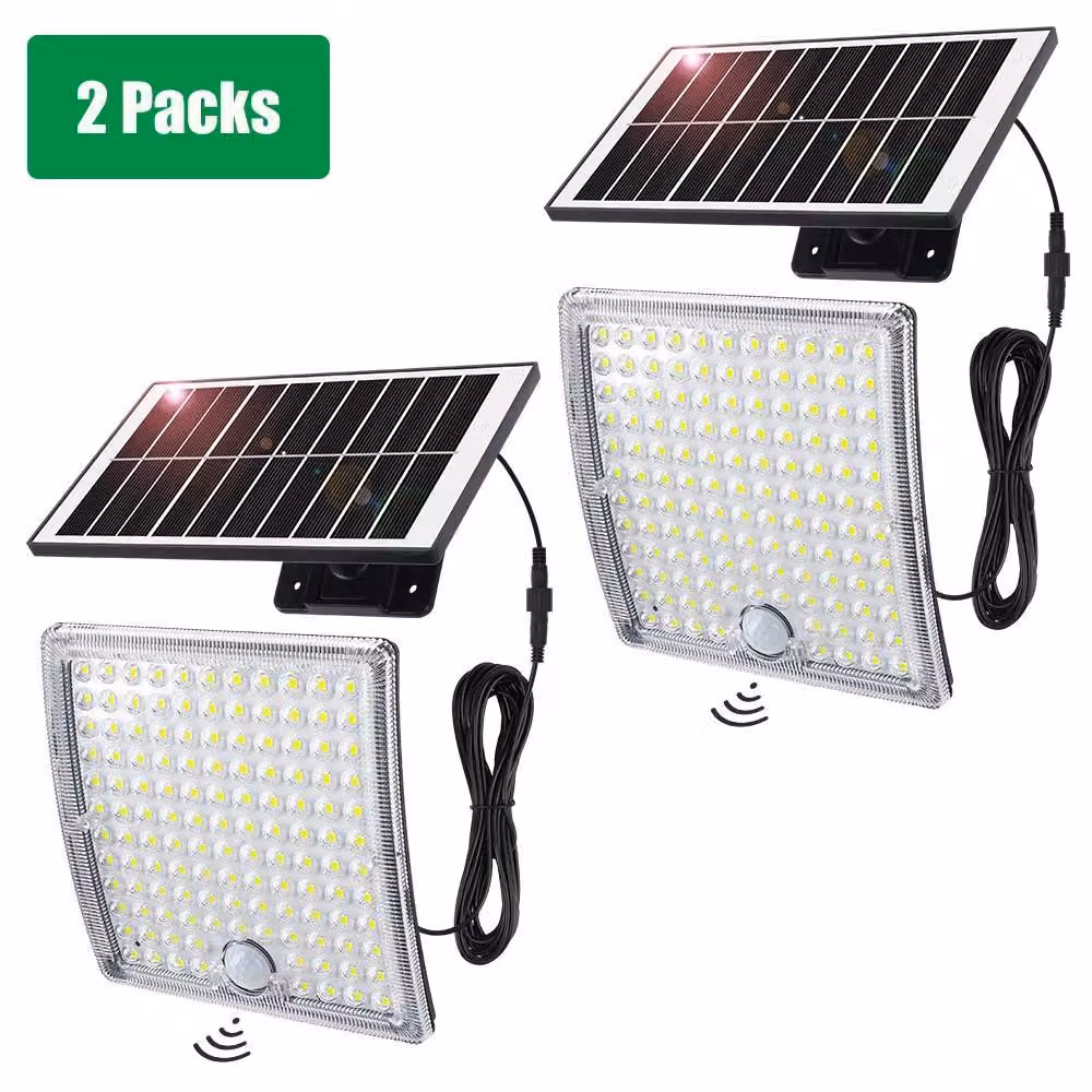 Luci solari, sensore di movimento, design resistente alle intemperie, 2 pezzi con superficie ricurva