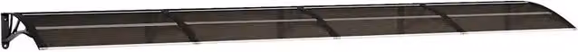 Tettoia per porta in policarbonato nera DESIGN IN L: 400 cm, P: 75 cm, H: 5 cm CFW1269931