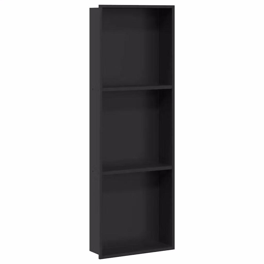 Nicchia per doccia vidaXL in acciaio inox nero L 92 cm x P 32 cm x H 10 cm – 2