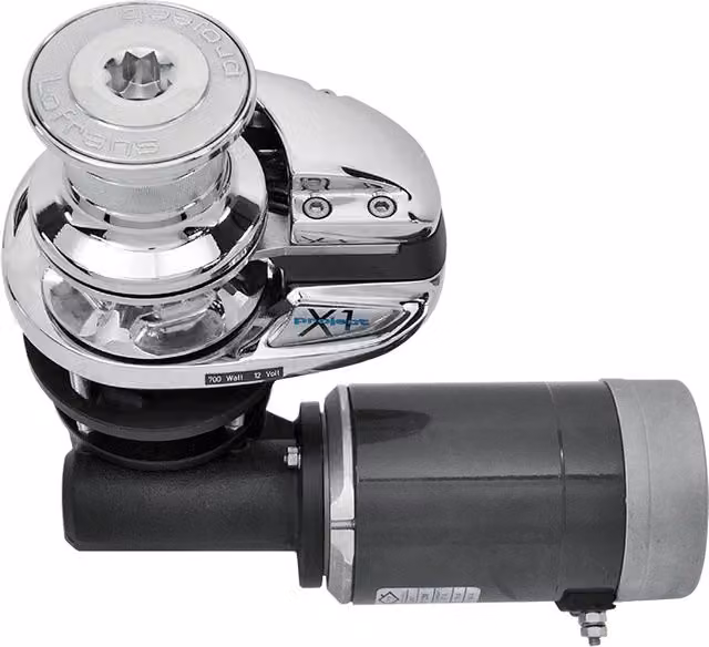 Verricello elettrico Lofrans X1 800W 12V colore argento con campana da 8 mm