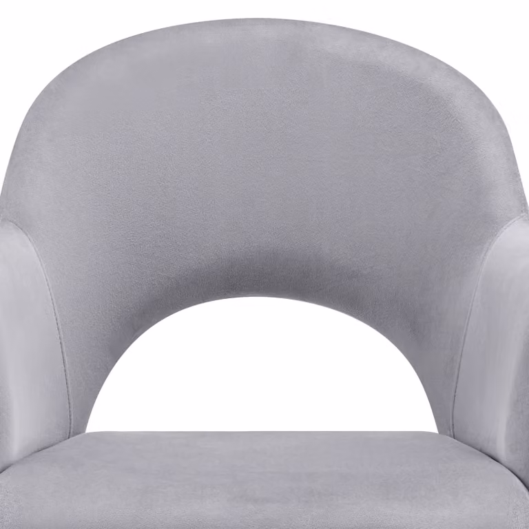 Set di 4 poltrone Sachel TecTake GmbH in velluto grigio chiaro con braccioli e struttura in metallo e legno per soggiorno o sala da pranzo