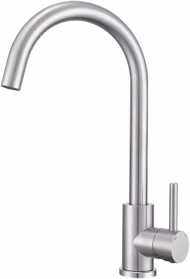 Rubinetto da cucina VBChome in acciaio inossidabile spazzolato con effetto granito, ruotabile a 360° – Rubinetto monocomando per lavello, rubinetto moderno per lavello