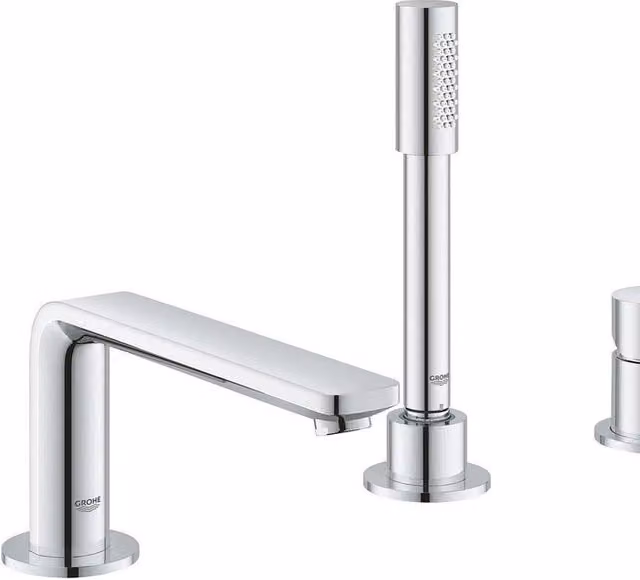 Rubinetto per bordo vasca Grohe Lineare a 4 fori con leva singola e beccuccio orientabile, cromato