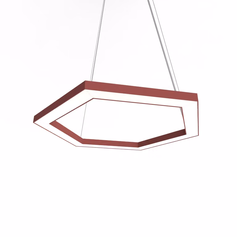 Lampada A Sospensione Esagono D40 Monocolore Opaca