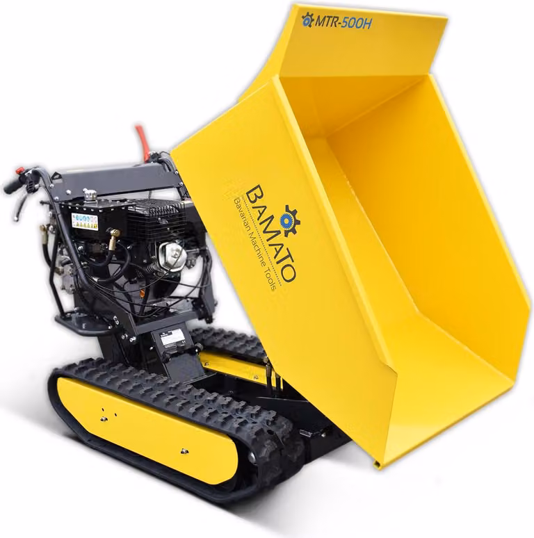 Mini dumper cingolato BAMATO MTR-500H con sistema idraulico di ribaltamento