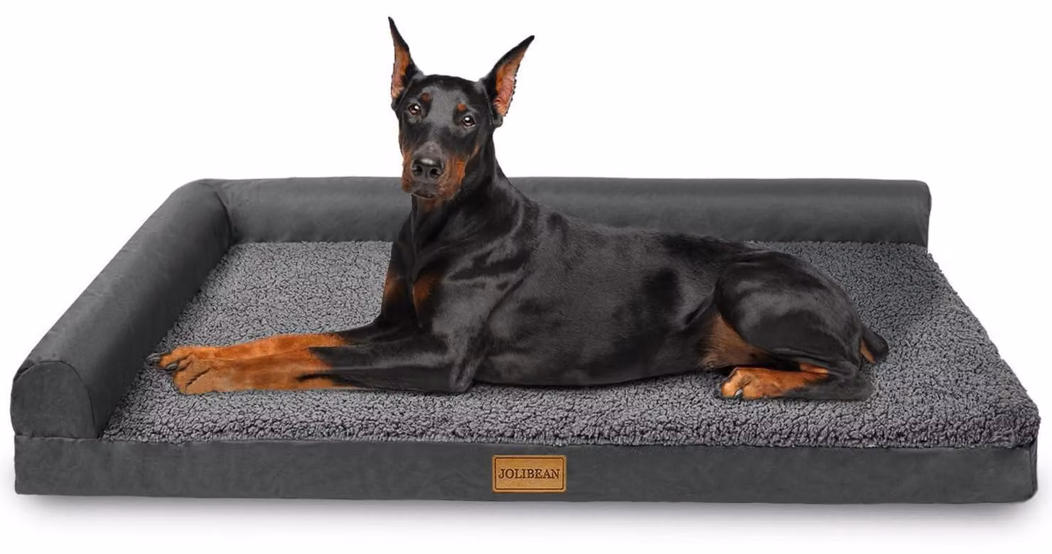 Cuccia ortopedica per cani, colore grigio scuro, dimensioni 142x101 cm