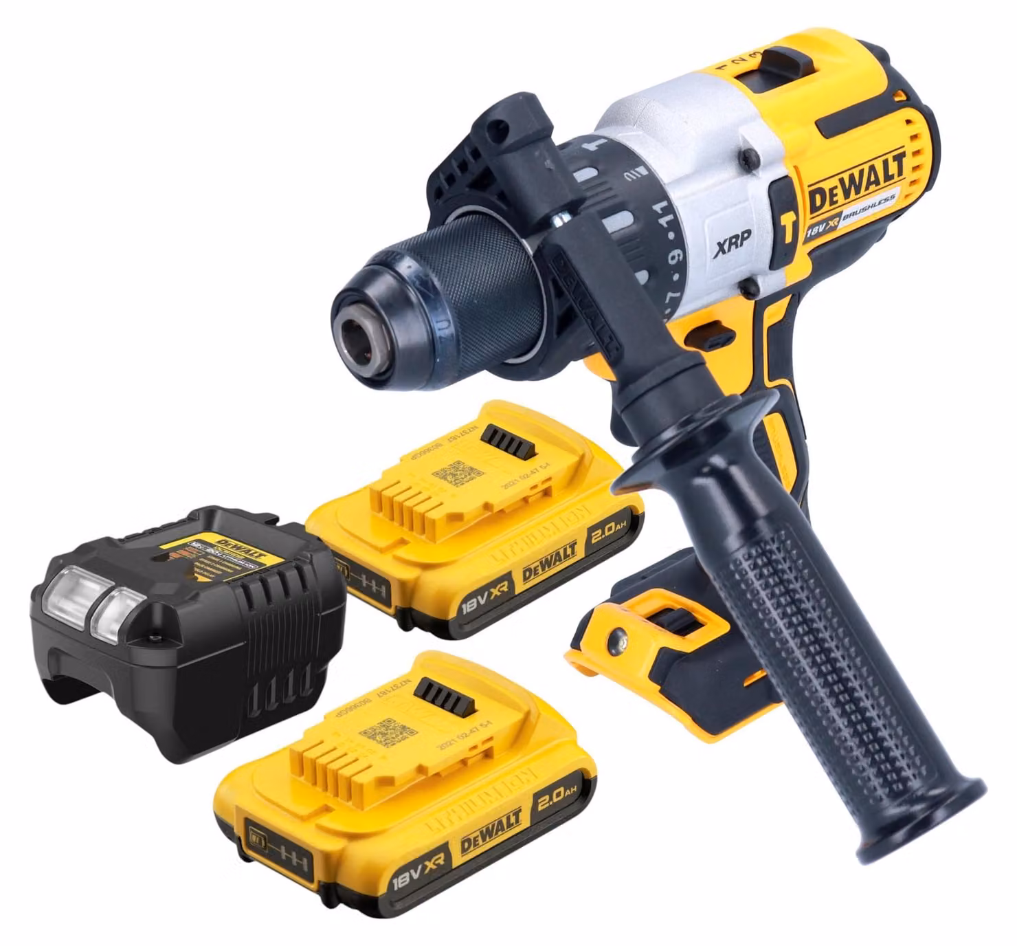 Trapano a percussione a batteria DeWalt DCD 996 D2 18V 95Nm senza spazzole + 2x batteria ricaricabile 2,0 Ah + caricatore