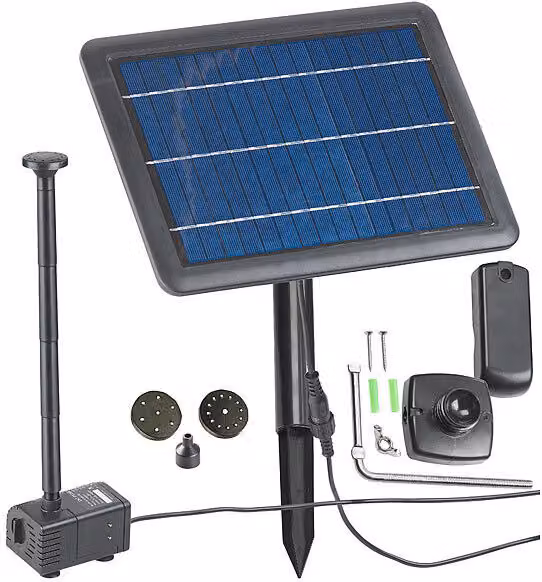 Pompa solare per fontane Royal Gardineer con batteria ricaricabile