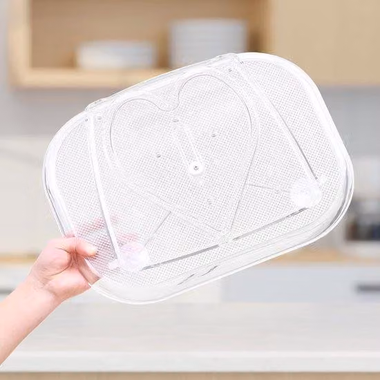 Organizer da tavolo da cucina girevole a 360 gradi, trasparente, antiscivolo, per cucina, piano di lavoro