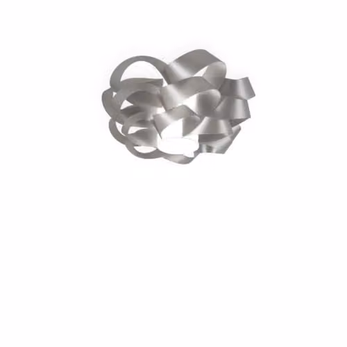 iperbriko Cloud Plafoniera argento due luci diametro 75x h36 cm