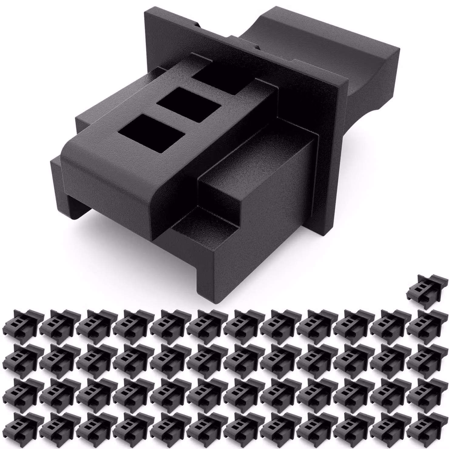 Coprirete RJ45 - 50 pezzi - Nero - Protezione per presa di rete