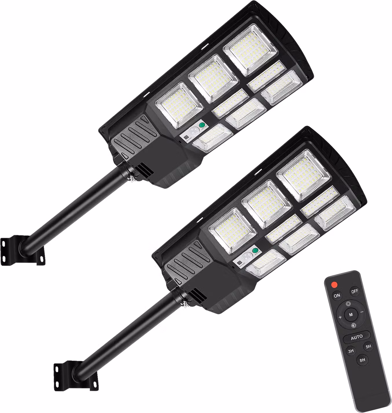 Jopassy 2X 400W strada luce parete luce solare con rilevatore di movimento strada luce LED