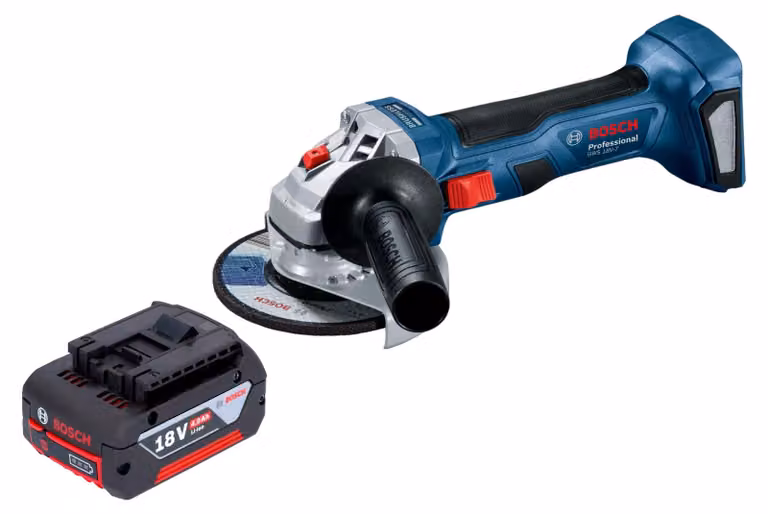 Bosch GWS 18V-7 Smerigliatrice angolare professionale a batteria 18 V 115 mm senza spazzole + 1x batteria ricaricabile 4,0 Ah - senza caricabatterie
