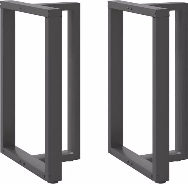 Coppia di gambe per tavolo da bar a forma di T vidaXL in metallo antracite, altezza regolabile, L/P/H: 60 x 35 x (90-91) cm