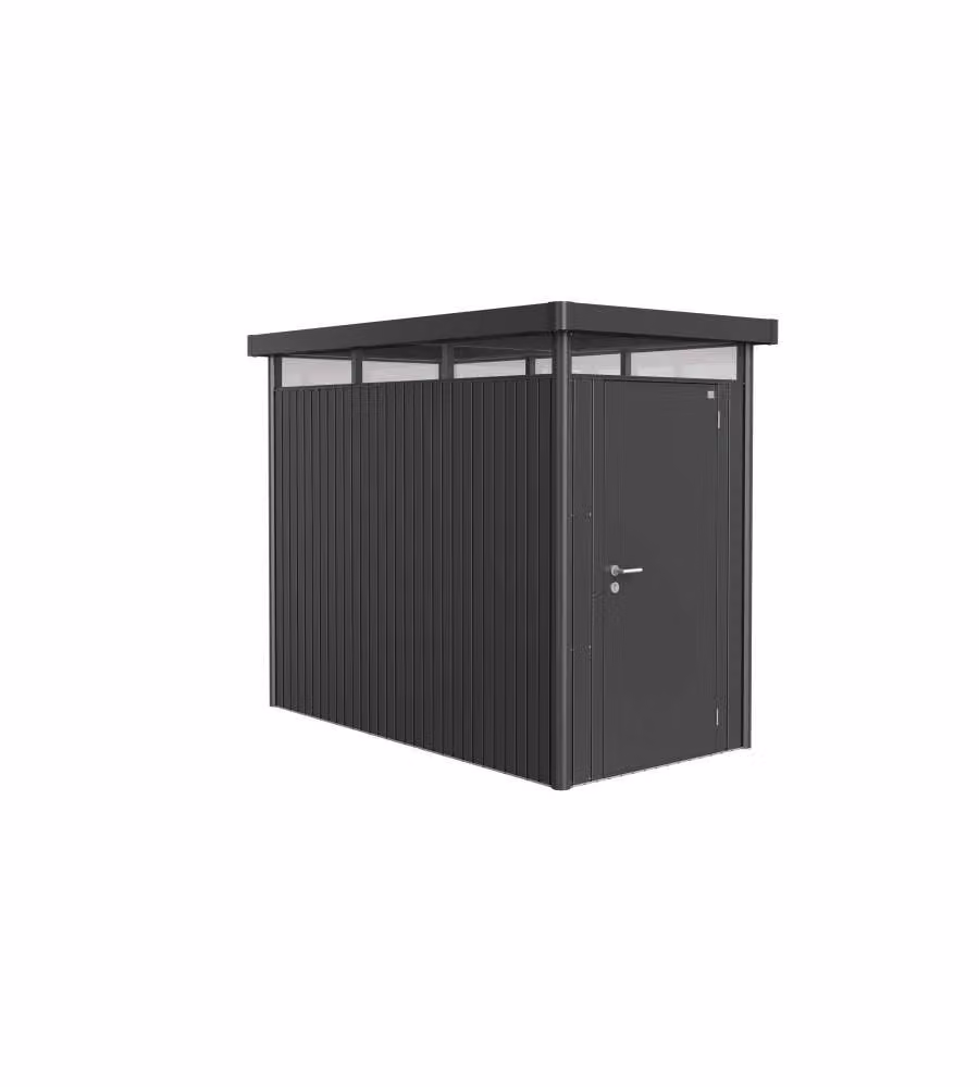 Casetta HighLine Misura HS grigio scuro metallizzato,porta standard per parete laterale corta