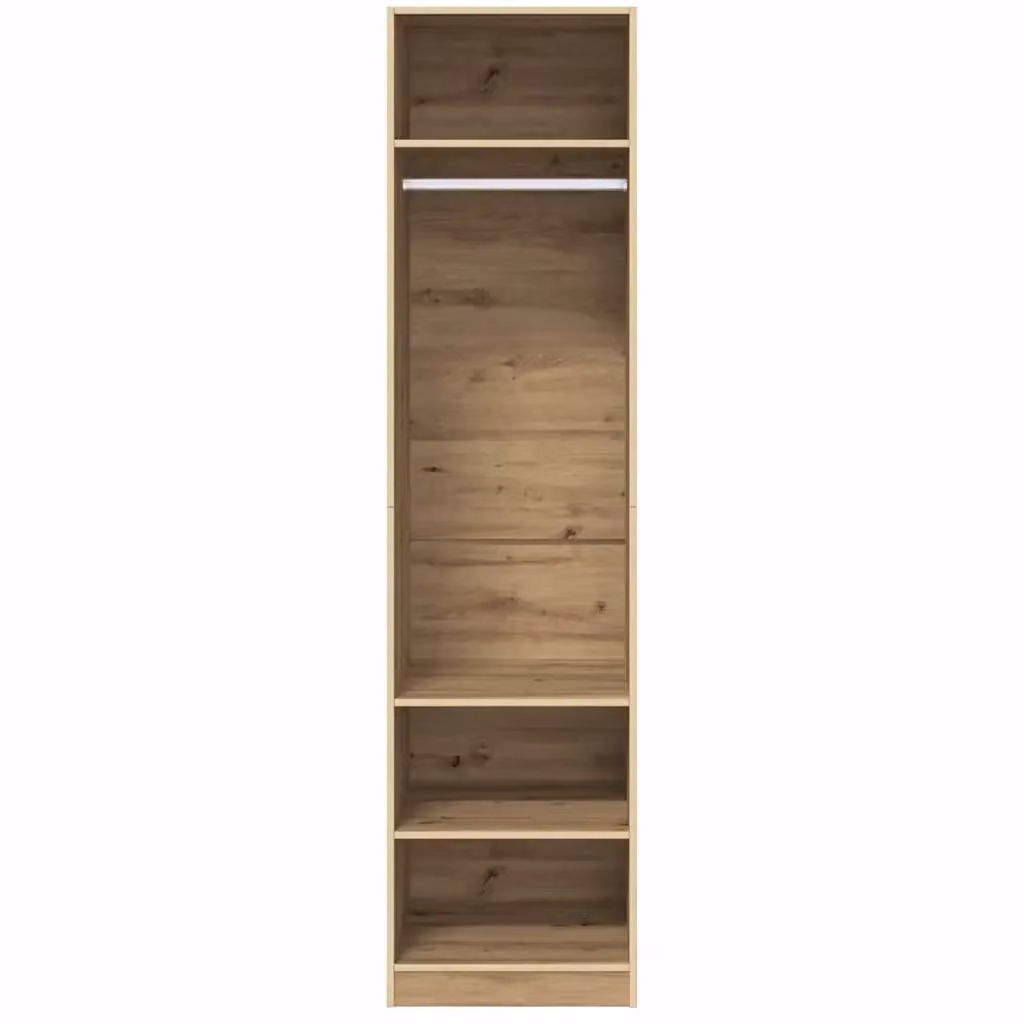 Mobile contenitore moderno in rovere color marrone con ripiani interni L/P/H: 50 x 50 x 200 cm – 2